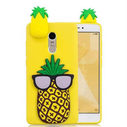 Big Pineapple Soft 3D Climbing Doll Soft Case for Xiaomi Redmi Note 4 Red Mi Note4