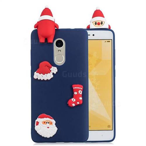 Navy Santa Claus Christmas Xmax Soft 3D Silicone Case for Xiaomi Redmi Note 4 Red Mi Note4