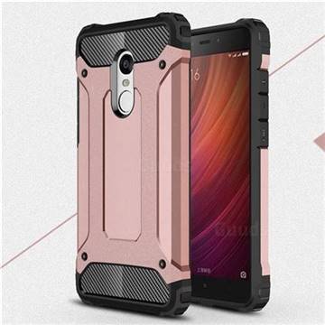 King Kong Armor Premium Shockproof Dual Layer Rugged Hard Cover for Xiaomi Redmi Note 4 Red Mi Note4 - Rose Gold