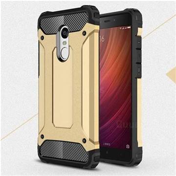 King Kong Armor Premium Shockproof Dual Layer Rugged Hard Cover for Xiaomi Redmi Note 4 Red Mi Note4 - Champagne Gold