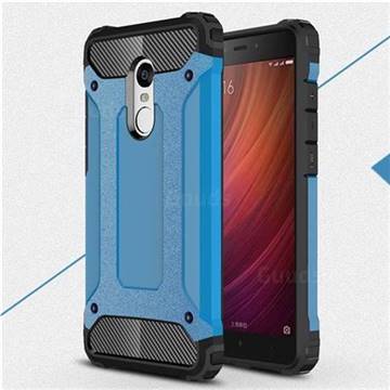 King Kong Armor Premium Shockproof Dual Layer Rugged Hard Cover for Xiaomi Redmi Note 4 Red Mi Note4 - Sky Blue