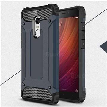 King Kong Armor Premium Shockproof Dual Layer Rugged Hard Cover for Xiaomi Redmi Note 4 Red Mi Note4 - Navy
