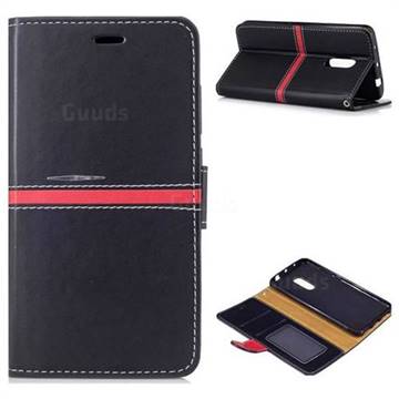 Luxury Elegant PU Leather Wallet Case for Xiaomi Redmi Note 4 Red Mi Note4 - Black