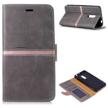 Luxury Elegant PU Leather Wallet Case for Xiaomi Redmi Note 4 Red Mi Note4 - Gray