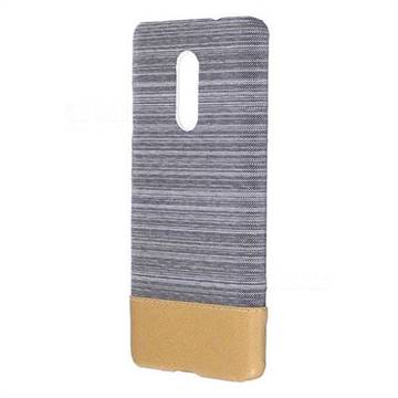 Canvas Cloth Coated Plastic Back Cover for Xiaomi Redmi Note 4 Red Mi Note4 - Light Grey