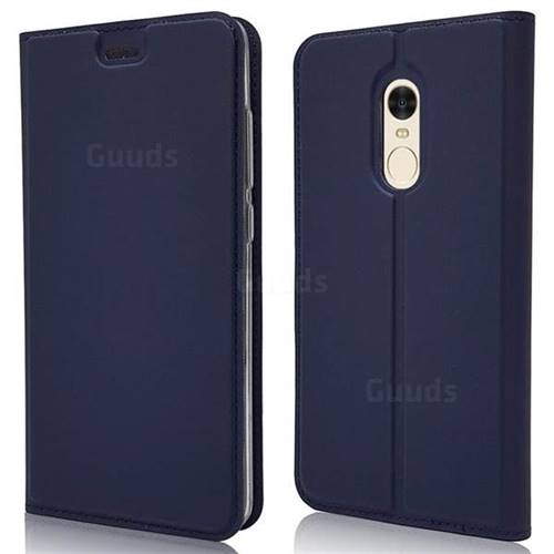 Ultra Slim Card Magnetic Automatic Suction Leather Wallet Case for Xiaomi Redmi Note 4 Red Mi Note4 - Royal Blue