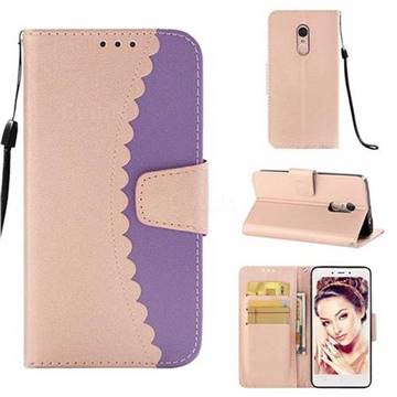 Lace Stitching Mobile Phone Case for Xiaomi Redmi Note 4 Red Mi Note4 - Purple