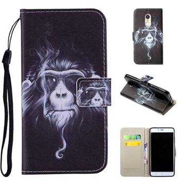 Chimpanzee PU Leather Wallet Phone Case Cover for Xiaomi Redmi Note 4 Red Mi Note4