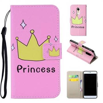 Princess PU Leather Wallet Phone Case Cover for Xiaomi Redmi Note 4 Red Mi Note4