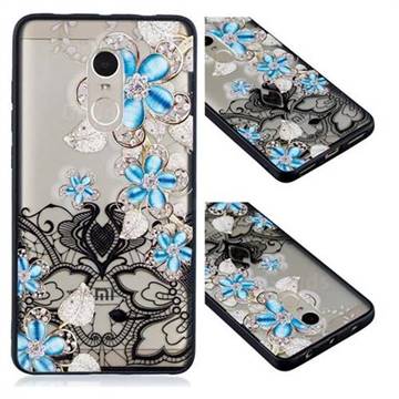 Lilac Lace Diamond Flower Soft TPU Back Cover for Xiaomi Redmi Note 4X