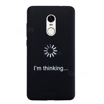 Thinking Stick Figure Matte Black TPU Phone Cover for Xiaomi Redmi Note 4X
