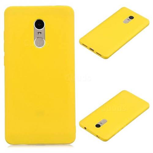 Candy Soft Silicone Protective Phone Case for Xiaomi Redmi Note 4X - Yellow