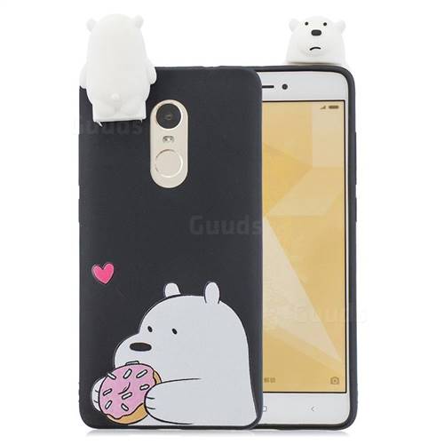 Big White Bear Soft 3D Climbing Doll Stand Soft Case for Xiaomi Redmi Note 4X