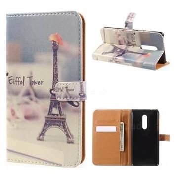 Eiffel Tower Leather Wallet Case for Xiaomi Redmi Note 4X
