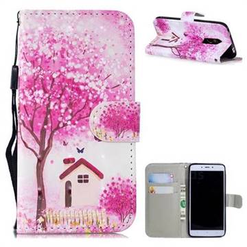 Tree House 3D Painted Leather Wallet Phone Case for Xiaomi Redmi Note 4X