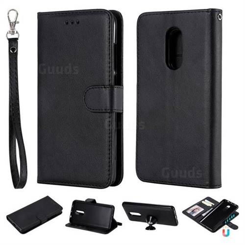 Retro Greek Detachable Magnetic PU Leather Wallet Phone Case for Xiaomi Redmi Note 4X - Black