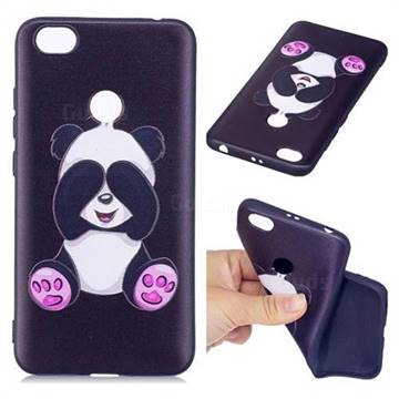 Lovely Panda 3D Embossed Relief Black Soft Back Cover for Xiaomi Redmi Note 5A