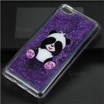 Naughty Panda Glassy Glitter Quicksand Dynamic Liquid Soft Phone Case for Xiaomi Redmi Note 5A