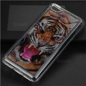 Tiger Glassy Glitter Quicksand Dynamic Liquid Soft Phone Case for Xiaomi Redmi Note 5A