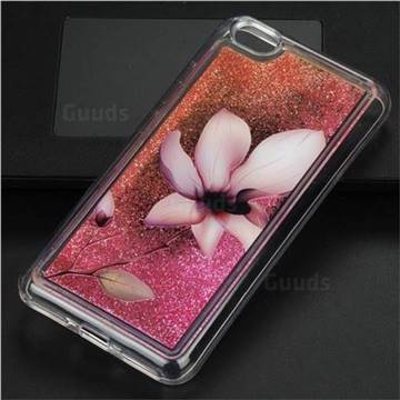 Lotus Glassy Glitter Quicksand Dynamic Liquid Soft Phone Case for Xiaomi Redmi Note 5A