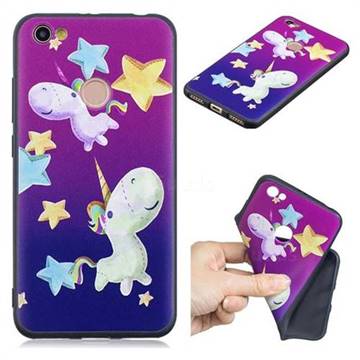 Pony 3D Embossed Relief Black TPU Cell Phone Back Cover for Xiaomi Redmi Note 5A