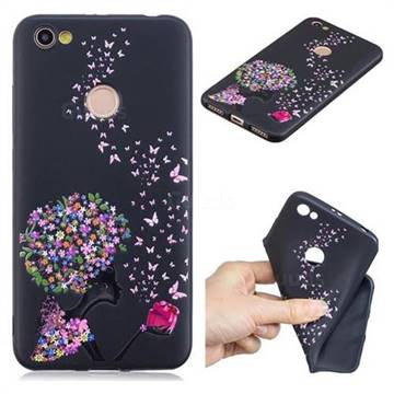 Corolla Girl 3D Embossed Relief Black TPU Cell Phone Back Cover for Xiaomi Redmi Note 5A