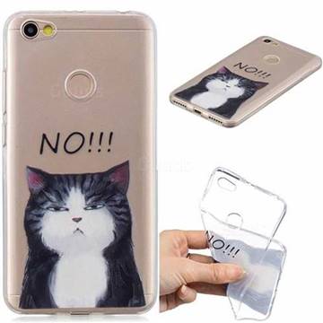 Cat Say No Clear Varnish Soft Phone Back Cover for Xiaomi Redmi Note 5A