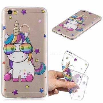 Glasses Unicorn Clear Varnish Soft Phone Back Cover for Xiaomi Redmi Note 5A