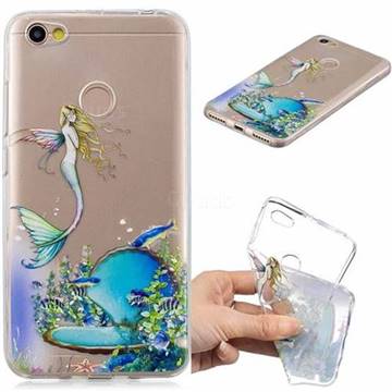 Mermaid Clear Varnish Soft Phone Back Cover for Xiaomi Redmi Note 5A