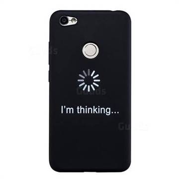 Thinking Stick Figure Matte Black TPU Phone Cover for Xiaomi Redmi Note 5A