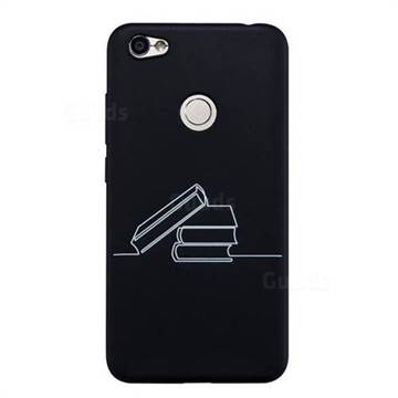 Book Stick Figure Matte Black TPU Phone Cover for Xiaomi Redmi Note 5A