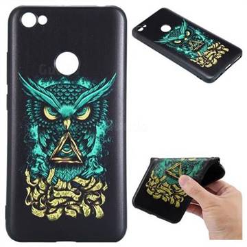 Owl Devil 3D Embossed Relief Black TPU Back Cover for Xiaomi Redmi Note 5A