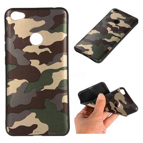 Camouflage Soft TPU Back Cover for Xiaomi Redmi Note 5A - Gold Green