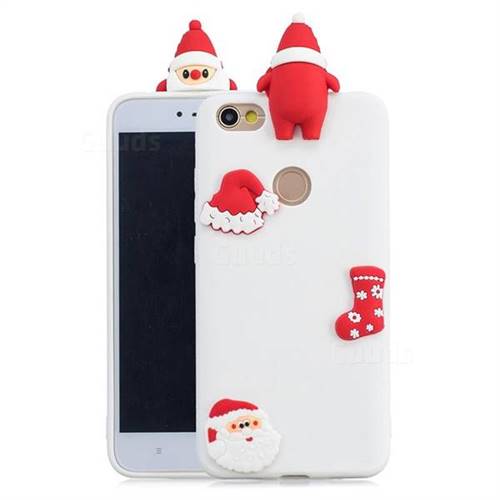 White Santa Claus Christmas Xmax Soft 3D Silicone Case for Xiaomi Redmi Note 5A