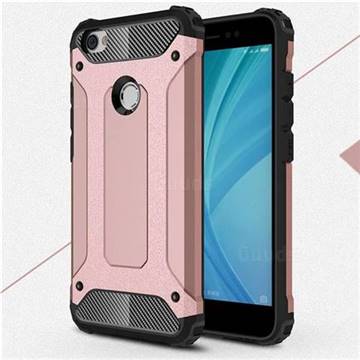 King Kong Armor Premium Shockproof Dual Layer Rugged Hard Cover for Xiaomi Redmi Note 5A - Rose Gold