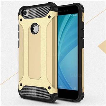 King Kong Armor Premium Shockproof Dual Layer Rugged Hard Cover for Xiaomi Redmi Note 5A - Champagne Gold