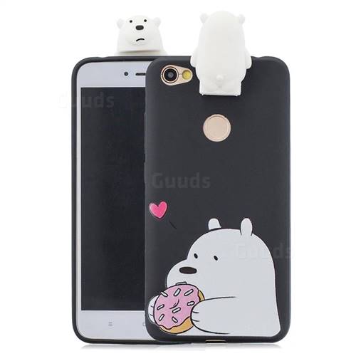 Big White Bear Soft 3D Climbing Doll Stand Soft Case for Xiaomi Redmi Note 5A