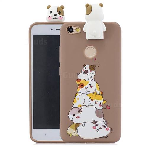 Hamster Family Soft 3D Climbing Doll Stand Soft Case for Xiaomi Redmi Note 5A