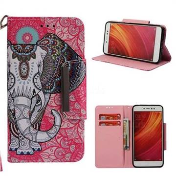Totem Jumbo Big Metal Buckle PU Leather Wallet Phone Case for Xiaomi Redmi Note 5A