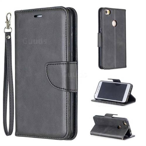 Classic Sheepskin PU Leather Phone Wallet Case for Xiaomi Redmi Note 5A - Black