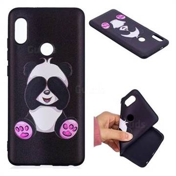 Lovely Panda 3D Embossed Relief Black Soft Back Cover for Xiaomi Redmi Note 5 Pro