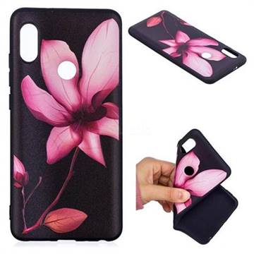 Lotus Flower 3D Embossed Relief Black Soft Back Cover for Xiaomi Redmi Note 5 Pro