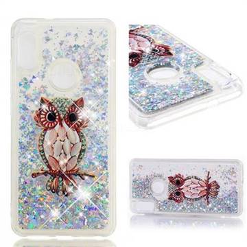 Seashell Owl Dynamic Liquid Glitter Quicksand Soft TPU Case for Xiaomi Redmi Note 5 Pro