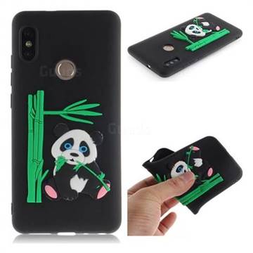 Panda Eating Bamboo Soft 3D Silicone Case for Xiaomi Redmi Note 5 Pro - Black