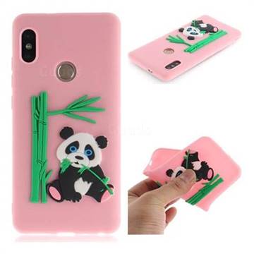 Panda Eating Bamboo Soft 3D Silicone Case for Xiaomi Redmi Note 5 Pro - Pink