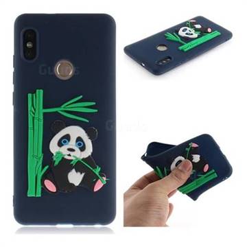 Panda Eating Bamboo Soft 3D Silicone Case for Xiaomi Redmi Note 5 Pro - Dark Blue