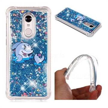 Happy Dolphin Dynamic Liquid Glitter Sand Quicksand Star TPU Case for Xiaomi Redmi Note 5 Pro