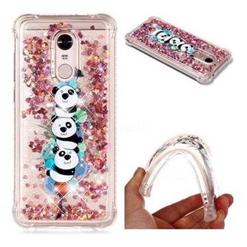 Three Pandas Dynamic Liquid Glitter Sand Quicksand Star TPU Case for Xiaomi Redmi Note 5 Pro