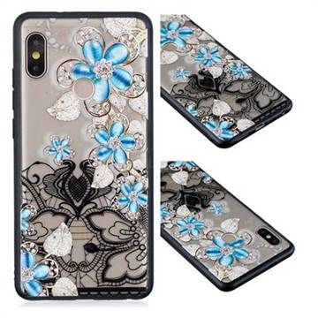 Lilac Lace Diamond Flower Soft TPU Back Cover for Xiaomi Redmi Note 5 Pro