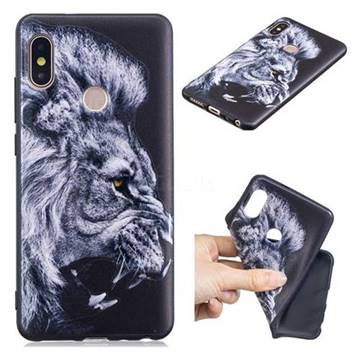 Lion 3D Embossed Relief Black TPU Cell Phone Back Cover for Xiaomi Redmi Note 5 Pro